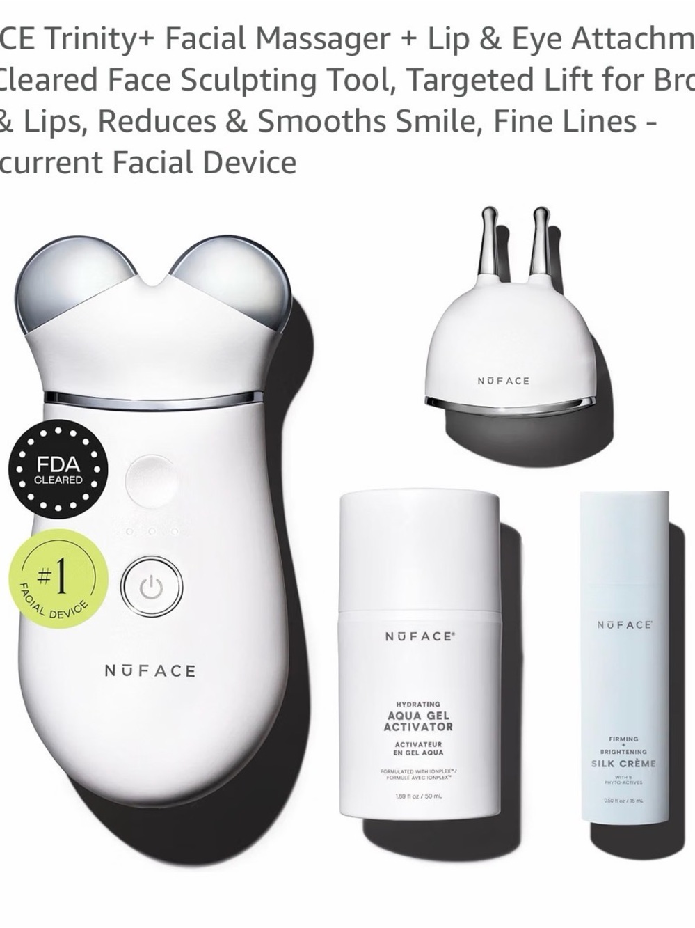 NuFACE targeted micro-current facial Kit with Brush & lip/eye Attachments
